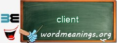WordMeaning blackboard for client